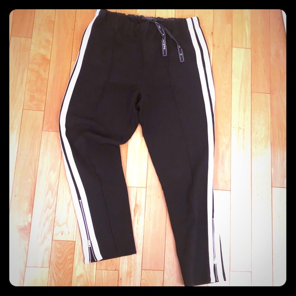 Rag & Bone Black/white stripe track style trousers - Picture 1 of 8